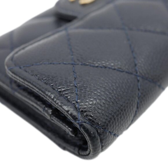 Chanel Classic Flap Quilted Caviar Leather Card Holder Wallet Black - Picture 7 of 12